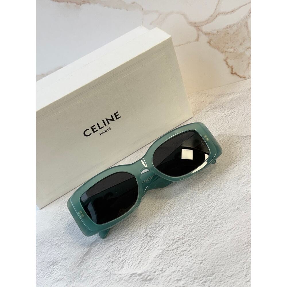 NEW Celine CL40282U Triomphe XL Blue Silver Sunglasses - Picture 2 of 8